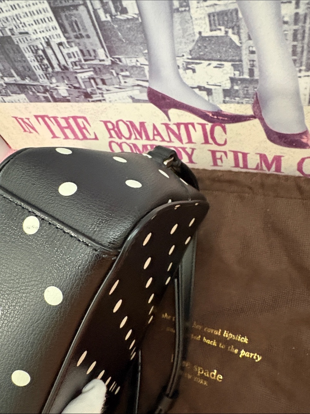 kate spade Black with White Polka Dot Crossbody Bag - Picture 7 of 15